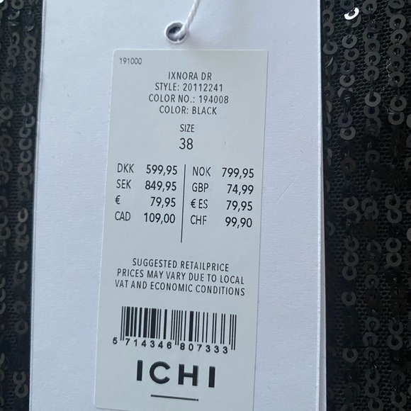ICHI Sequin Dress NWT - Picture 7 of 7